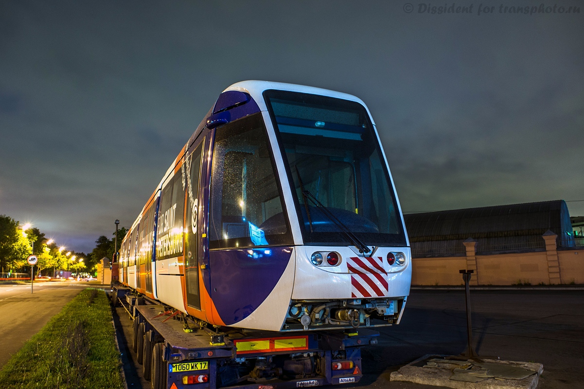 Szentpétervár, Alstom Citadis 302 — б/н Alstom; Szentpétervár — Alstom Citadis 302 presentation in Petersburg