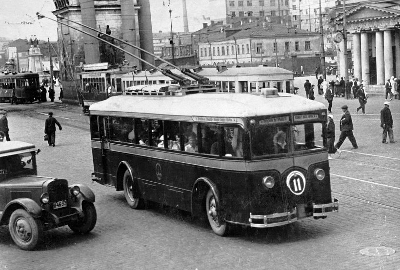 Москва, ЛК-2 № 11; Москва — Исторические фотографии — Трамвай и Троллейбус (1921-1945)