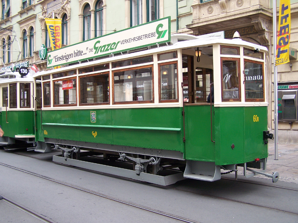 Грац, Двухосный прицепной Graz № 60B; Грац — 130 лет трамвая в Граце