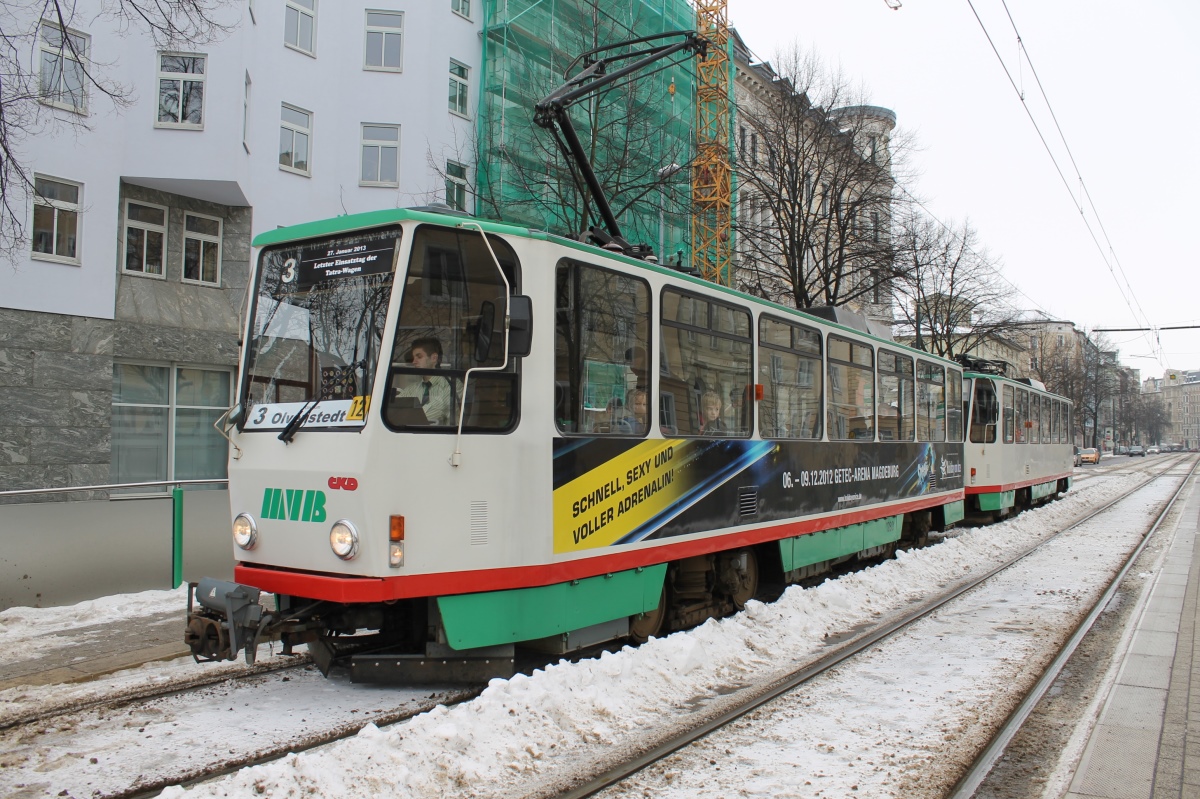 Magdeburg, Tatra T6A2M № 1280; Magdeburg — Farewell of the Tatra on 27.01.2013 • Tatra-Abschied am 27.01.2013