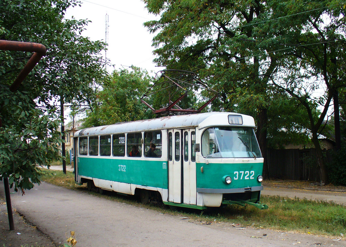 Донецьк, Tatra T3SU (двухдверная) № 3722; Донецьк — Трамвайна лінія до станції Мушкетове