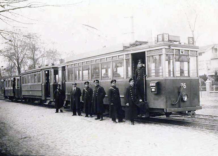 Szófia, MAN/AEG 2-axle motor car — 76; Szófia — Historical — Тramway photos (1901–1942); Szófia — Pictures of postcards