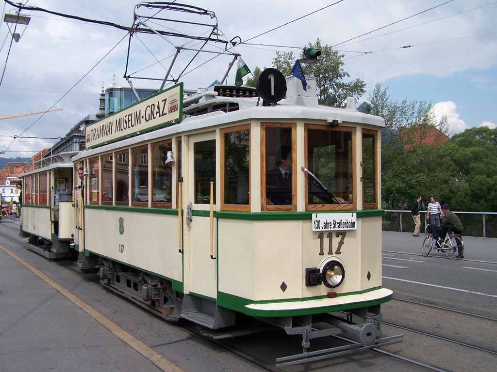 Грац, Двухосный моторный Graz № 117; Грац — 130 лет трамвая в Граце