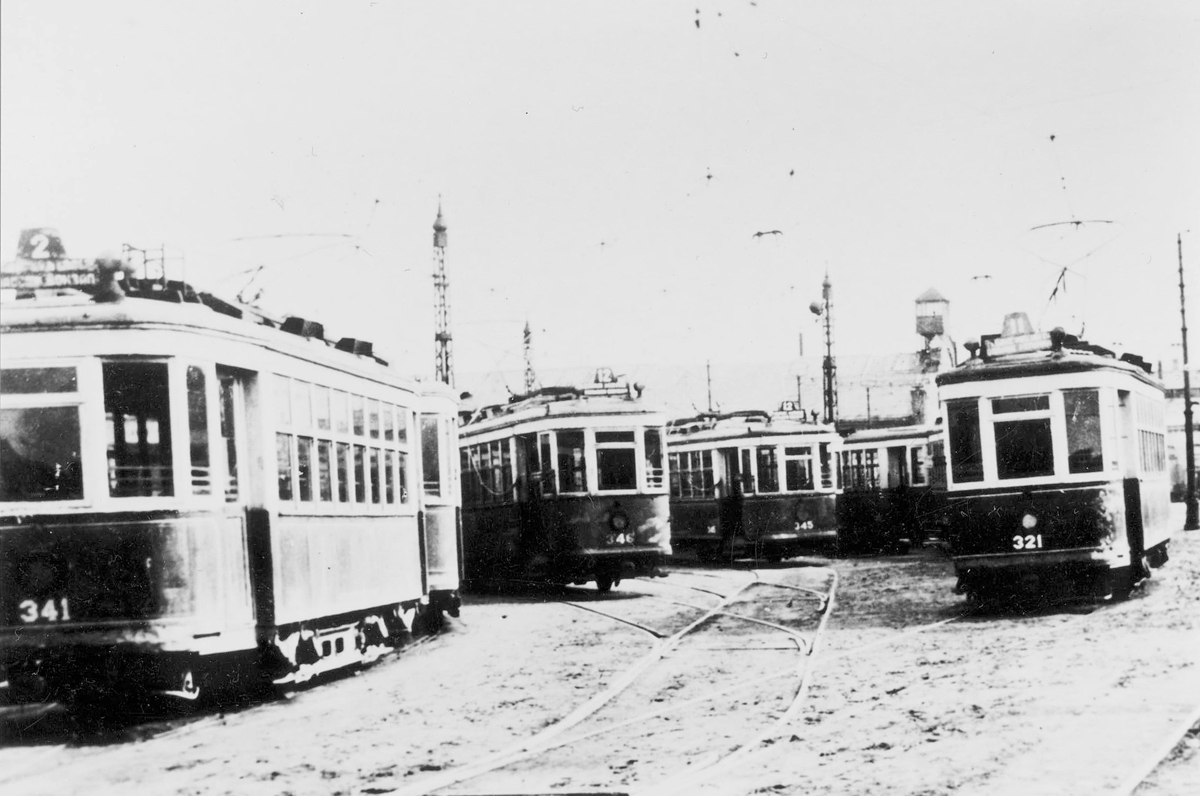 Odesa, Kh nr. 341; Odesa, Kh nr. 346; Odesa, Kh nr. 345; Odesa, Kh nr. 321; Odesa — Tramway Depot #1 & ORZET