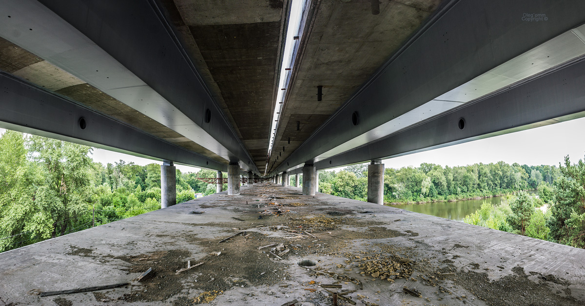 Kijev — Construction of Podilsko-Voskresenskyi bridge