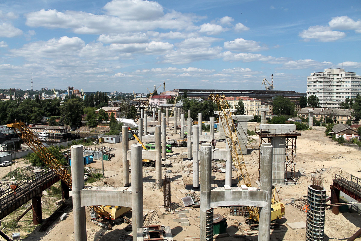 Киев — Строительство Подольско-Воскресенского мостового перехода