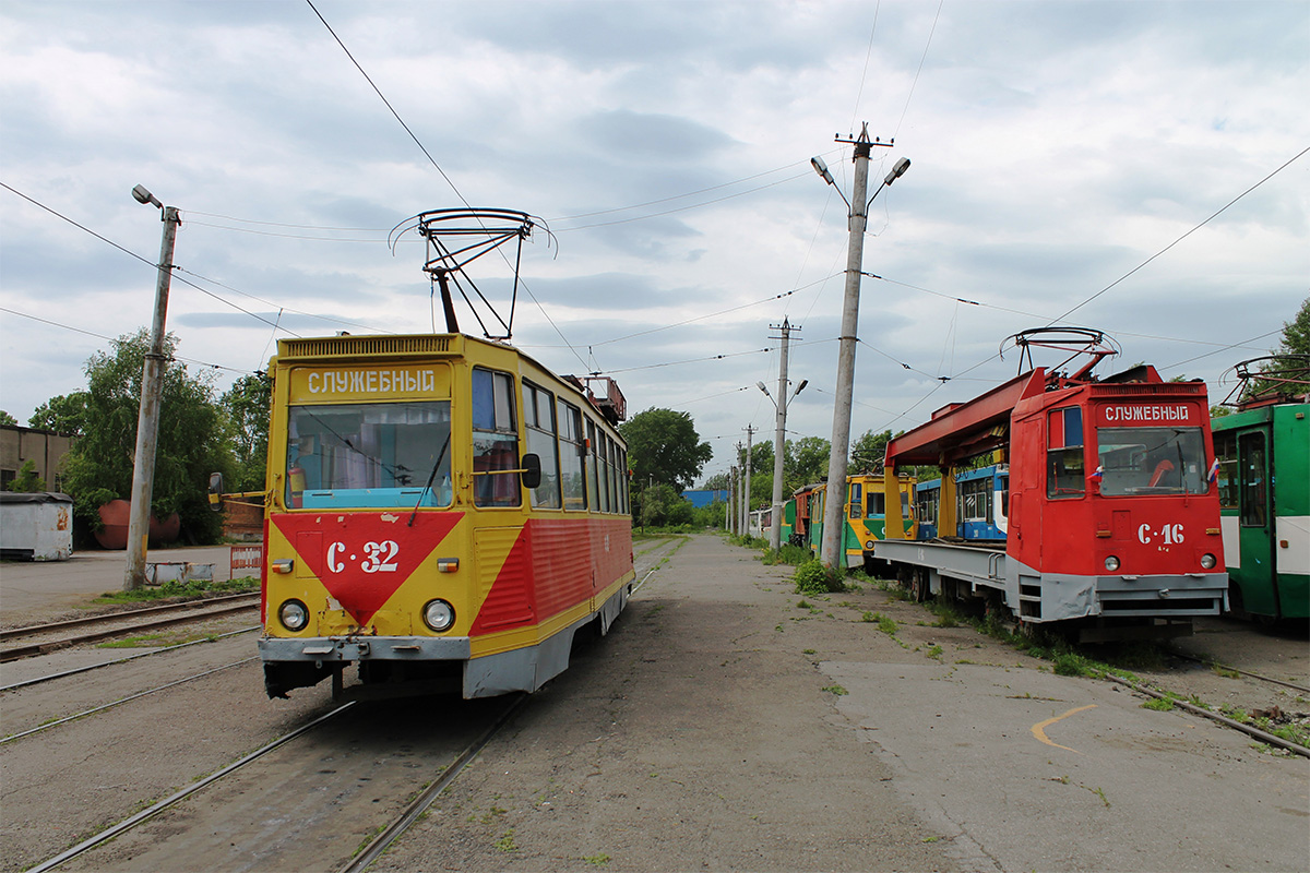 Novokuznetsk, NTTRZ wire-measuring car № С-32; Novokuznetsk, TK-28A № С-16