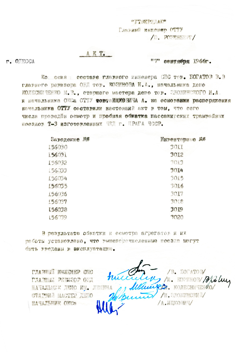 Odesa — Documents
