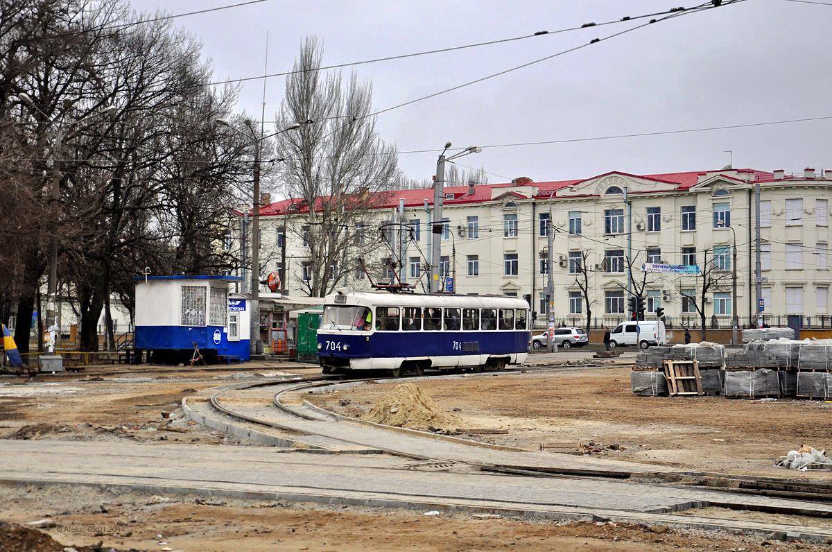 Запорожье, Tatra T3SU № 704; Запорожье — Ремонты трамвайных путей