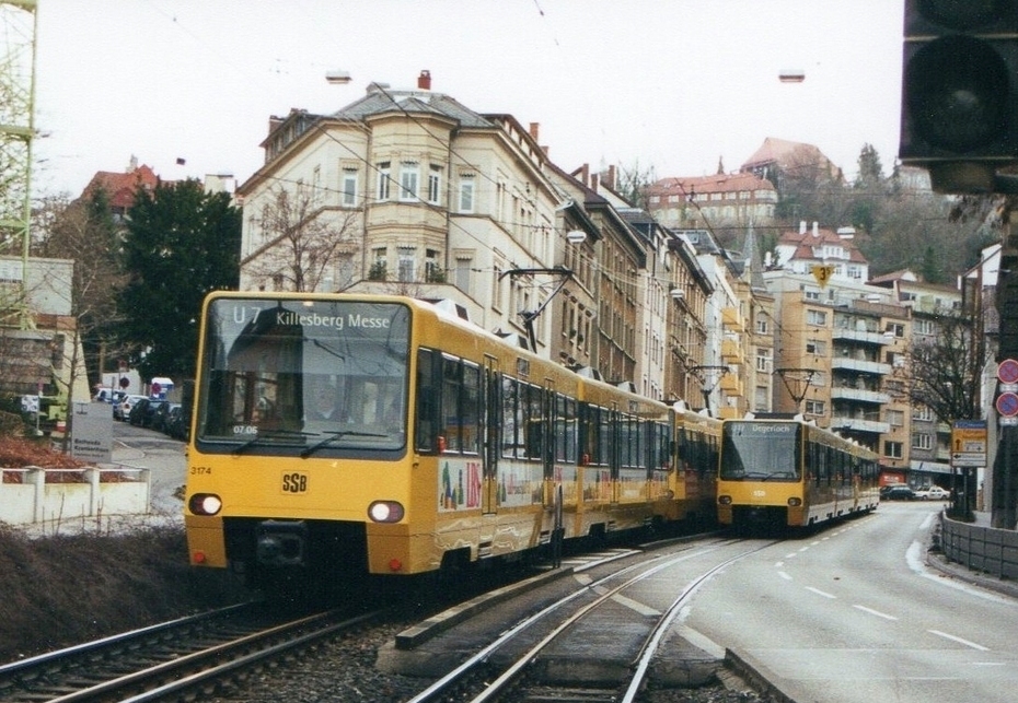 Stuttgart, Duewag DT8.7 № 3174