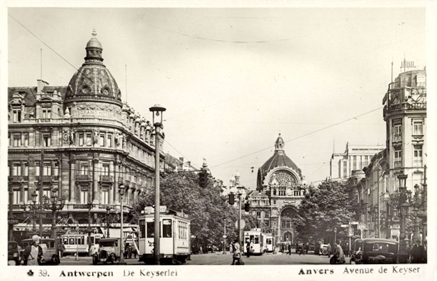 Антверпен — Старые фотографии (city trams Antwerpen)