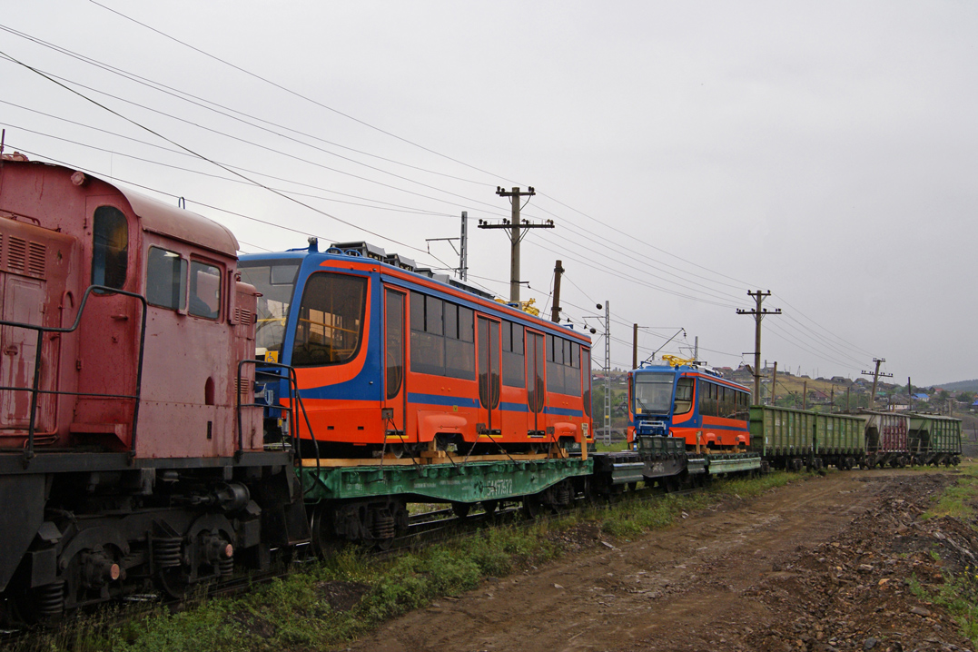 Naberezhnye Chelny, 71-623-02 — 0144; Ust-Katav — Tram cars for Tatarstan