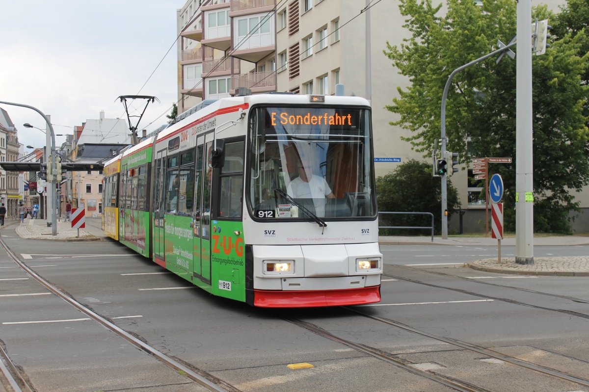 Zuickau, AEG GT6M N°. 912; Zuickau — Anniversary: 120 years of tramways in Zwickau (14.06.2014) • Jubiläum: 120 Jahre Straßenbahn Zwickau (14.06.2014)
