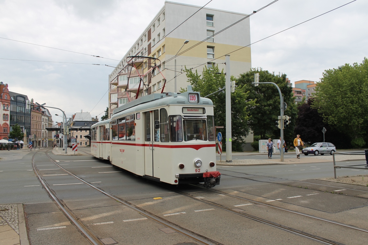 Zwickau, Gotha T57 # 92; Zwickau — Anniversary: 120 years of tramways in Zwickau (14.06.2014) • Jubiläum: 120 Jahre Straßenbahn Zwickau (14.06.2014)