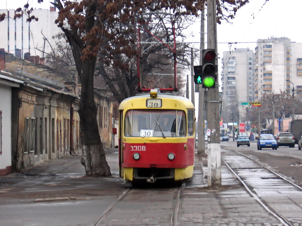 Odessza, Tatra T3SU — 3308; Odessza — Removed Tramway Lines