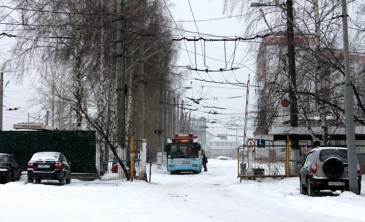 Томск, Тролза-5275.05 «Оптима» № 370; Томск — Троллейбусное депо; Томск — Троллейбусные линии, конечные