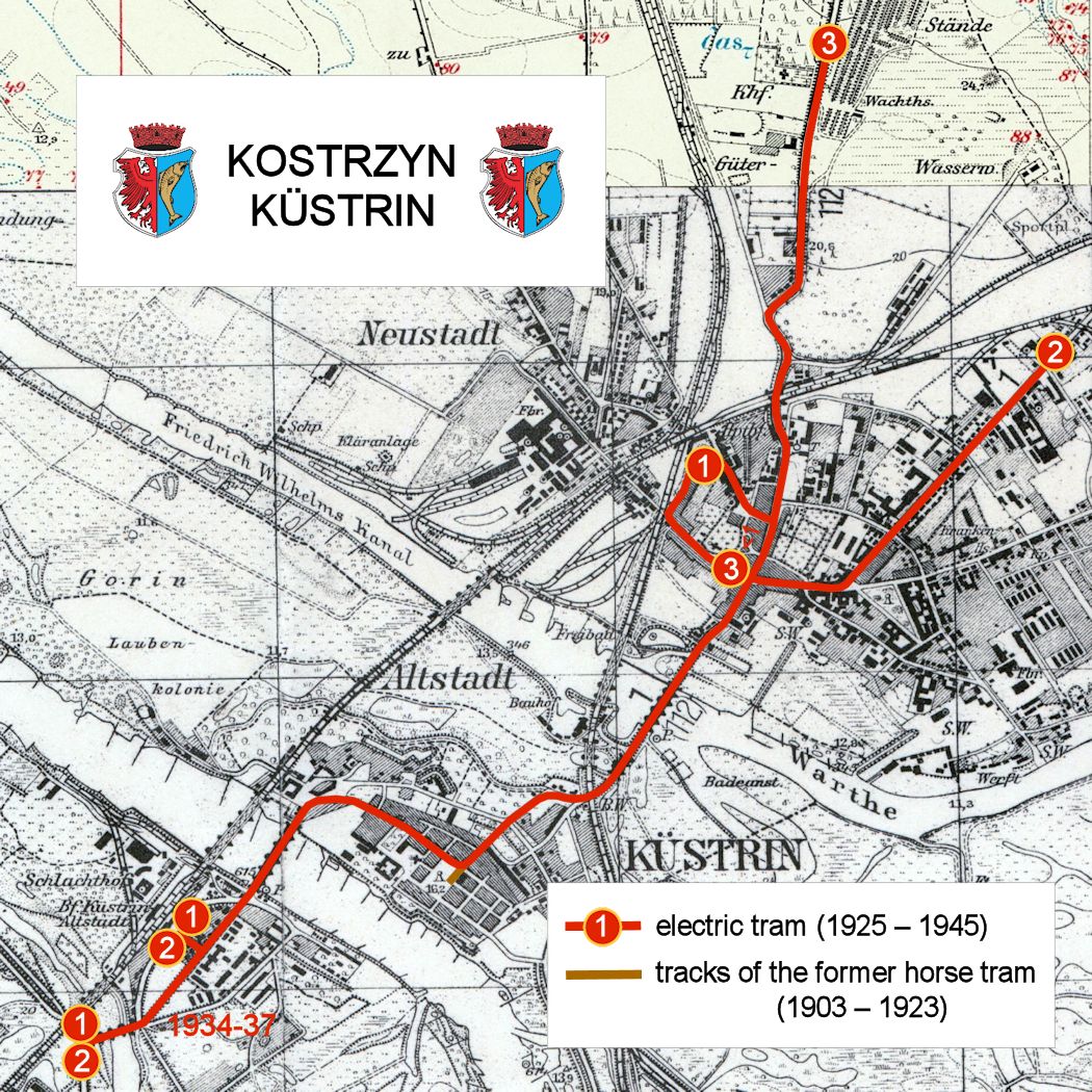 Kostrzyn nad Odrą (Küstrin) — Maps