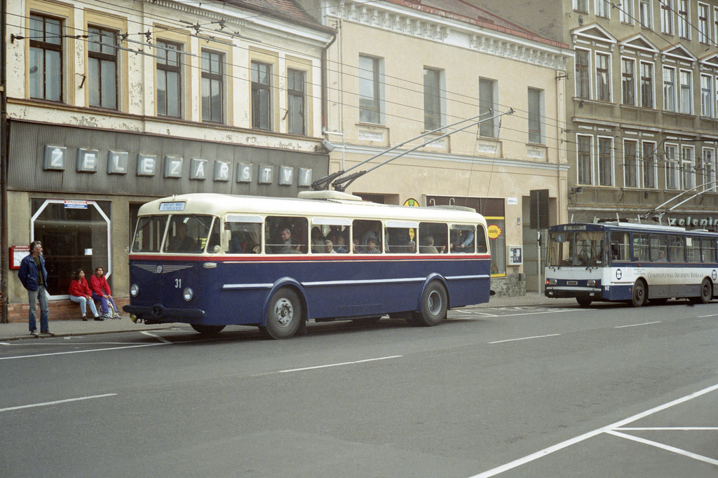 Брно, Škoda 7Tr4 № 31; Теплице — Троллейбусы других городов; Теплице — Юбилей: 100 лет городскому электротранспорту в Теплице (03.09.1995)