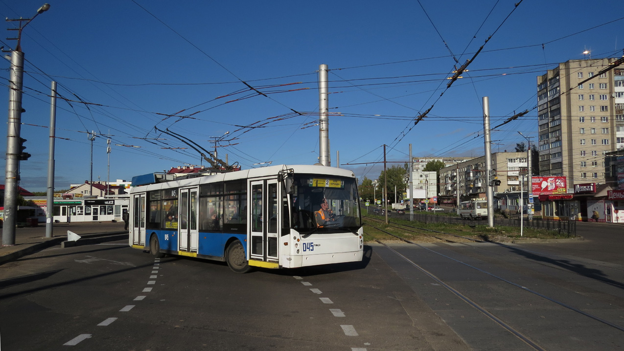 斯摩棱斯克, Trolza-5265.00 “Megapolis” # 045; 斯摩棱斯克 — Trolleybus lines, infrastructure and final stations