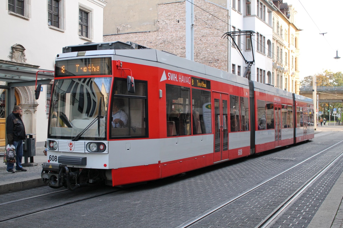Halle, Duewag MGT6D # 608