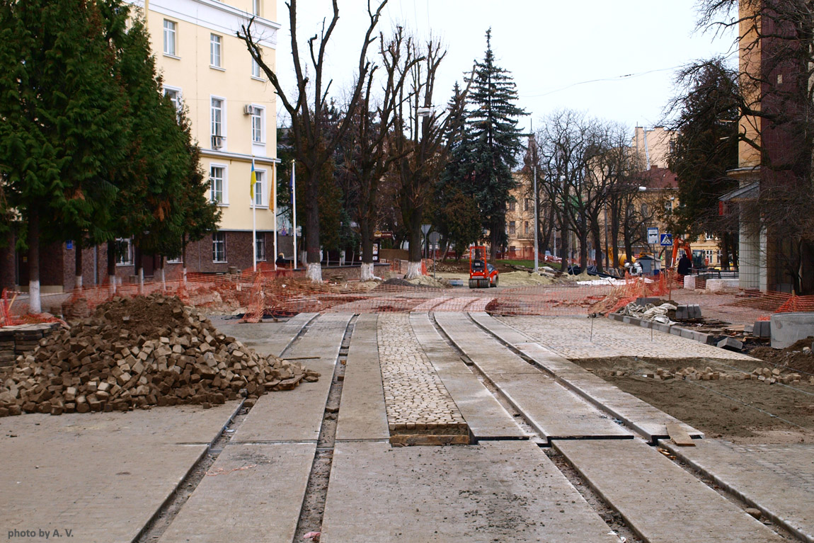 ლვოვი — Tracks reconstruction: Sventsitskogo, Franka str. [03.08.2015—11.08.2016]