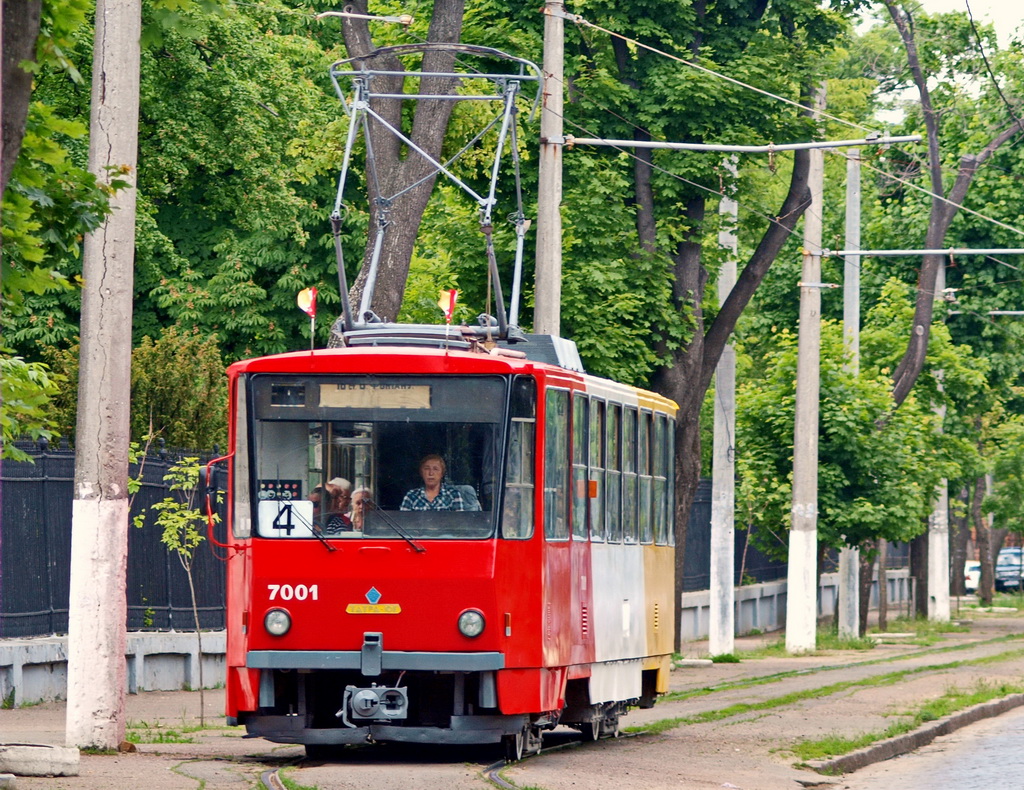 Одесса, Татра-Юг Т6Б5 № 7001; Одесса — 20.05.2016 — открытие трамвайного маршрута № 4 «Аркадия–Херсонский сквер»