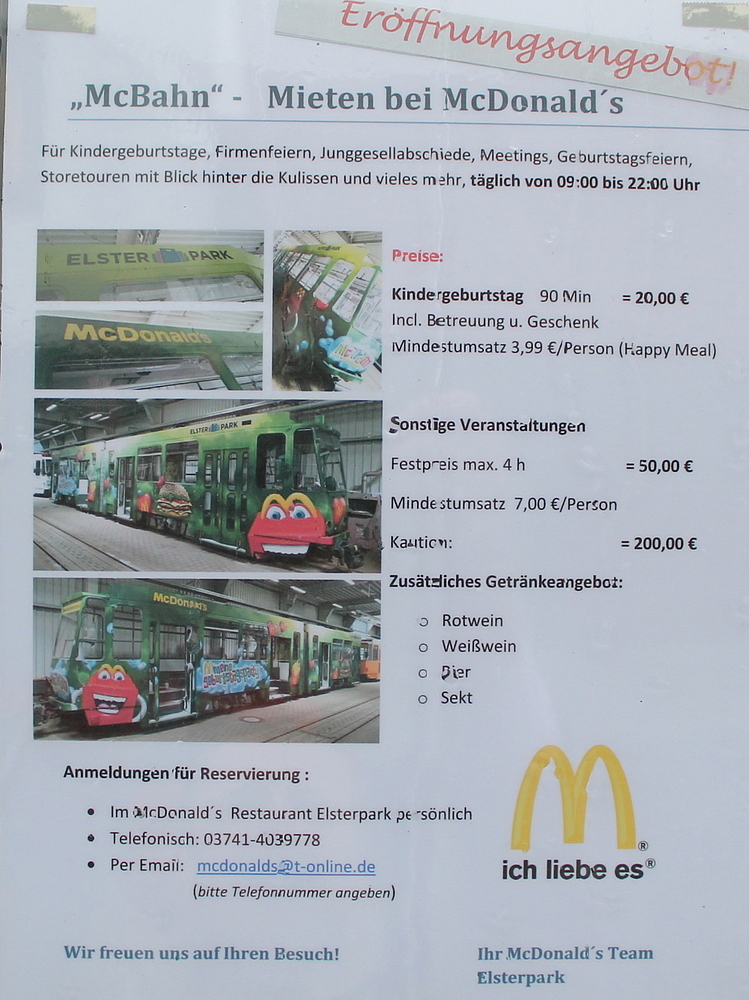 Plauen — Tramway at "Elster-Park" shopping mall • Straßenbahn im Einkaufszentrum "Elster-Park"