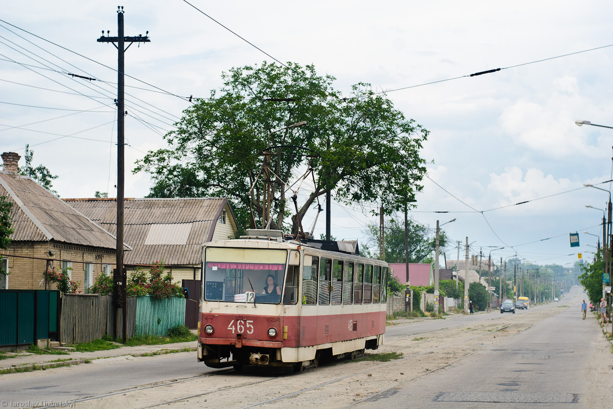 Zaporižja, Tatra-Yug T6B5 № 465; Zaporižja — Tram line between Zelenyi Yar and Dniprospetsstal
