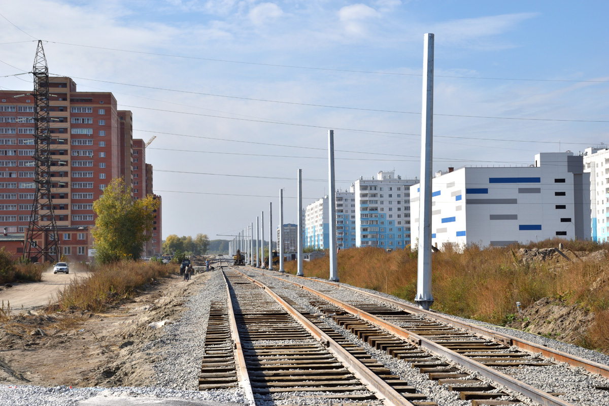 Nowosibirsk — Construction of the new tramline to Chistaya Sloboda