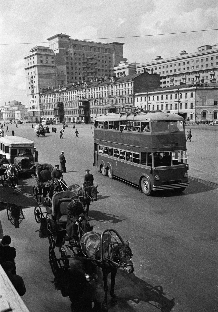 Москва, ЯТБ-3 № 1005; Москва — Исторические фотографии — Двухэтажные троллейбусы (1937-1953)