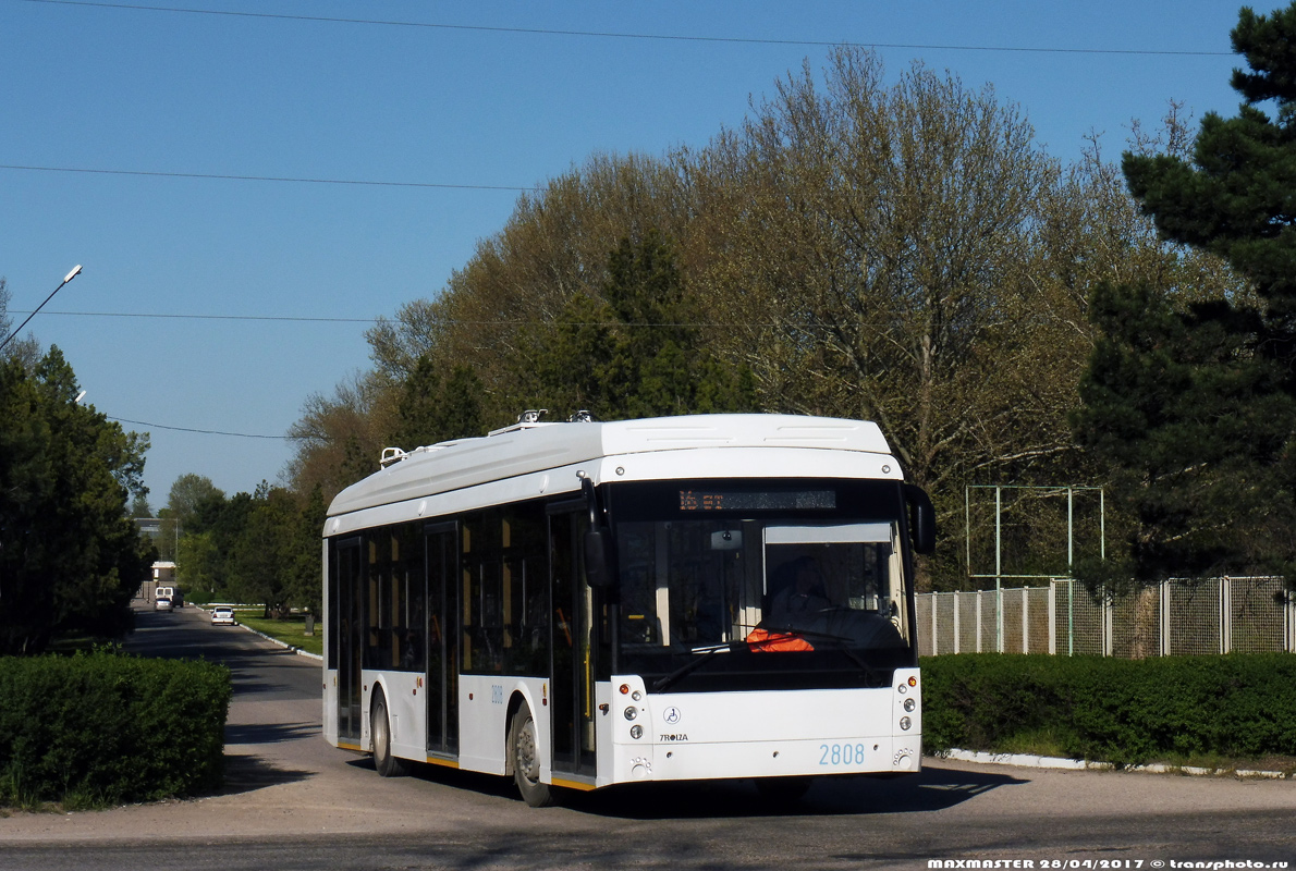 Crimean trolleybus, Trolza-5265.03 “Megapolis” # 2808; Crimean trolleybus — The movement of trolleybuses without CS (autonomous running).