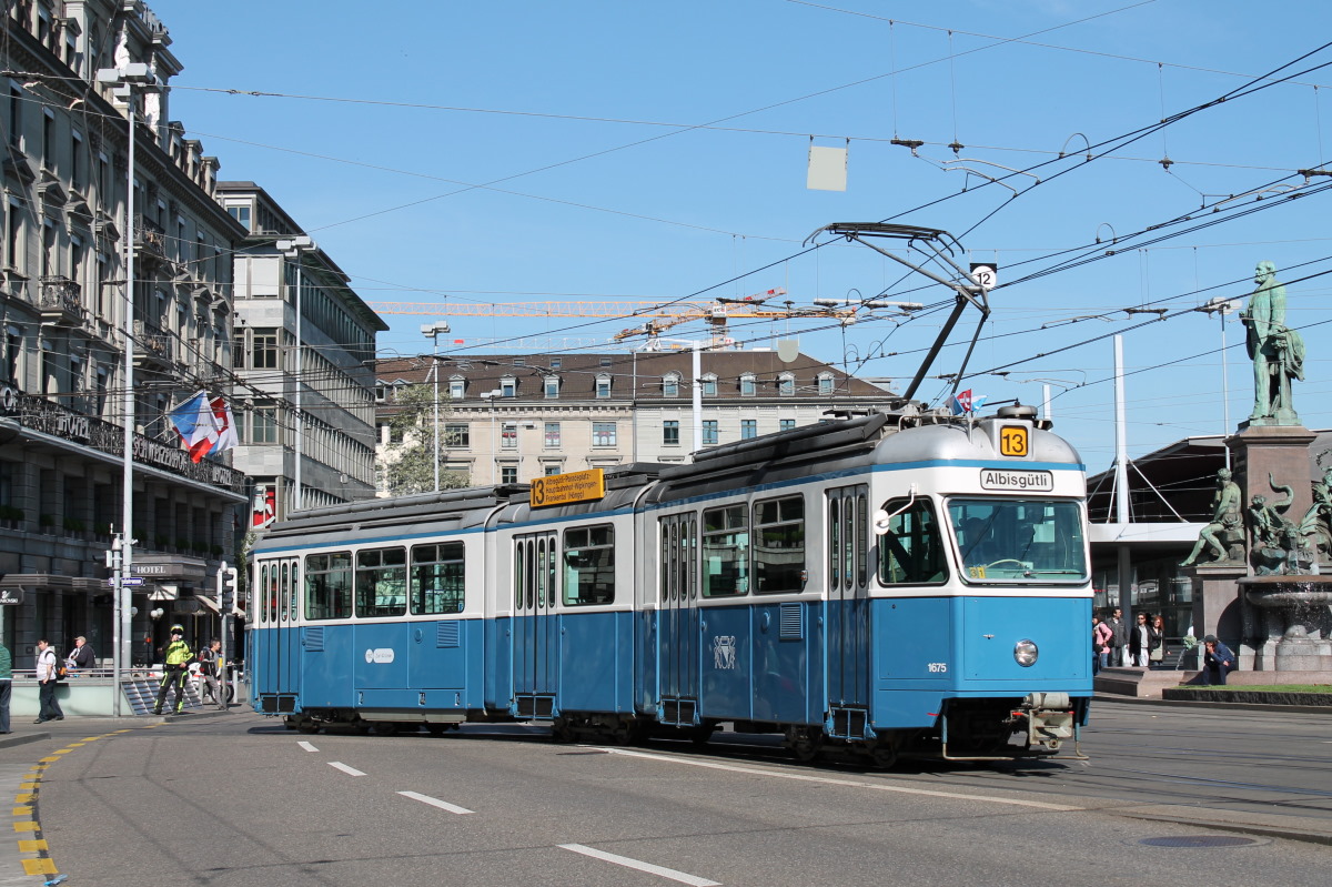 Zurich, SWS/SIG/BBC Be 4/6 "Mirage" № 1675; Zurich — 50th anniversary of TMZ, 10th anniversary of Museum Burgwies