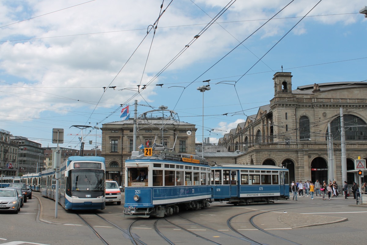 Zürich, SWS/MFO Ce 4/4 "Elefant" č. 321; Zürich — 50th anniversary of TMZ, 10th anniversary of Museum Burgwies