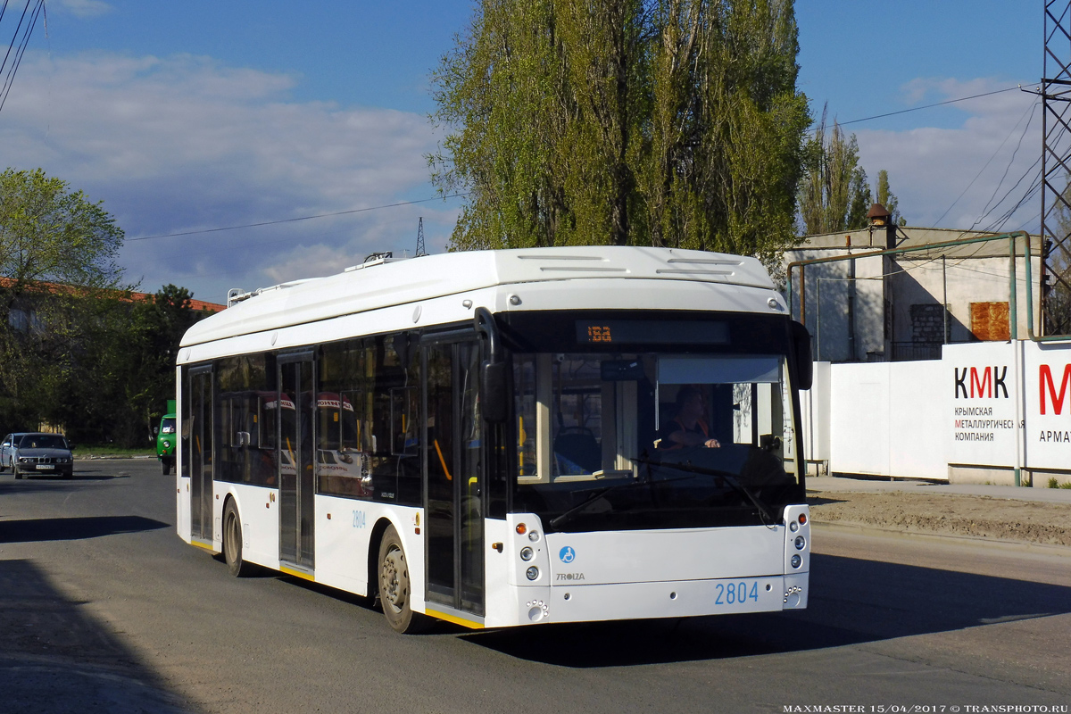 Crimean trolleybus, Trolza-5265.03 “Megapolis” # 2804; Crimean trolleybus — The movement of trolleybuses without CS (autonomous running).
