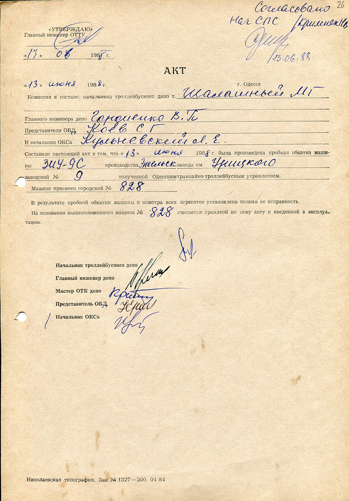 Odesa — Documents