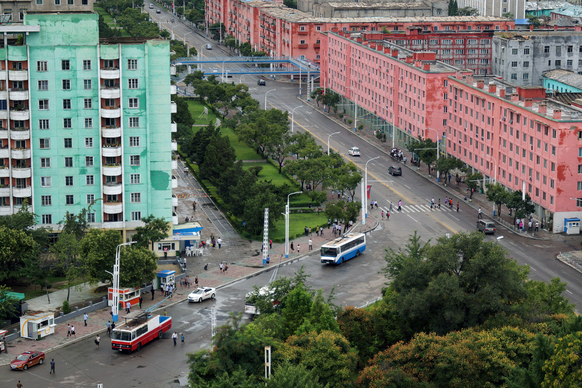 Пхеньян — Конечные станции и разворотные кольца; Пхеньян — Троллейбусные линии и инфраструктура