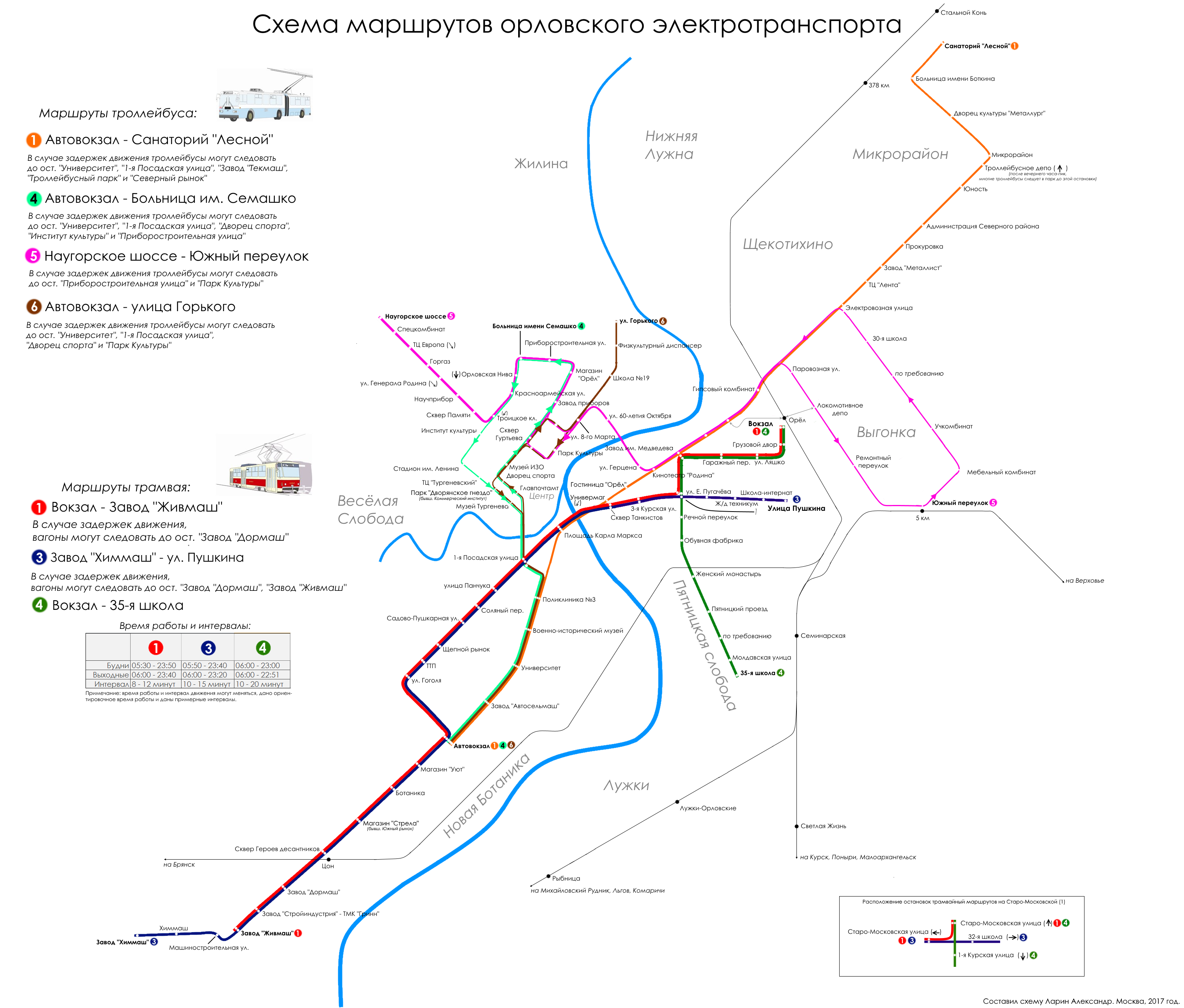 Oryol — Maps and Plans
