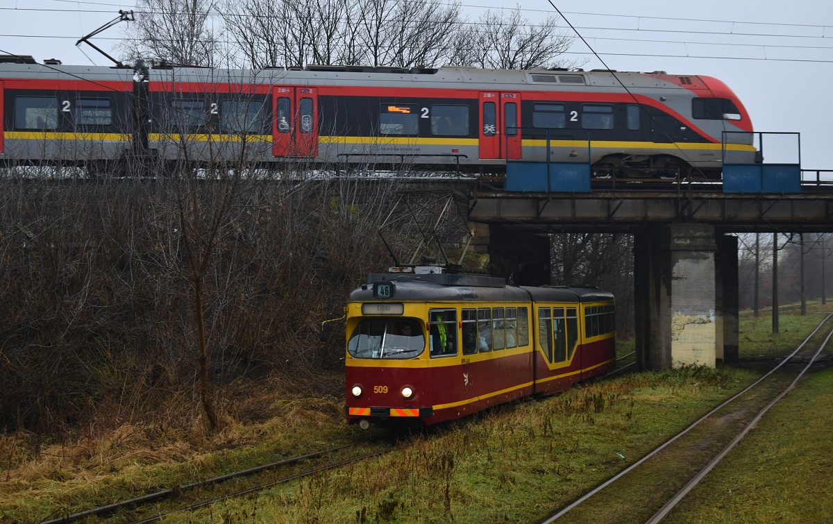 Lodž, Duewag GT8NF č. 509; Lodž — Suburban trams — Zgierz