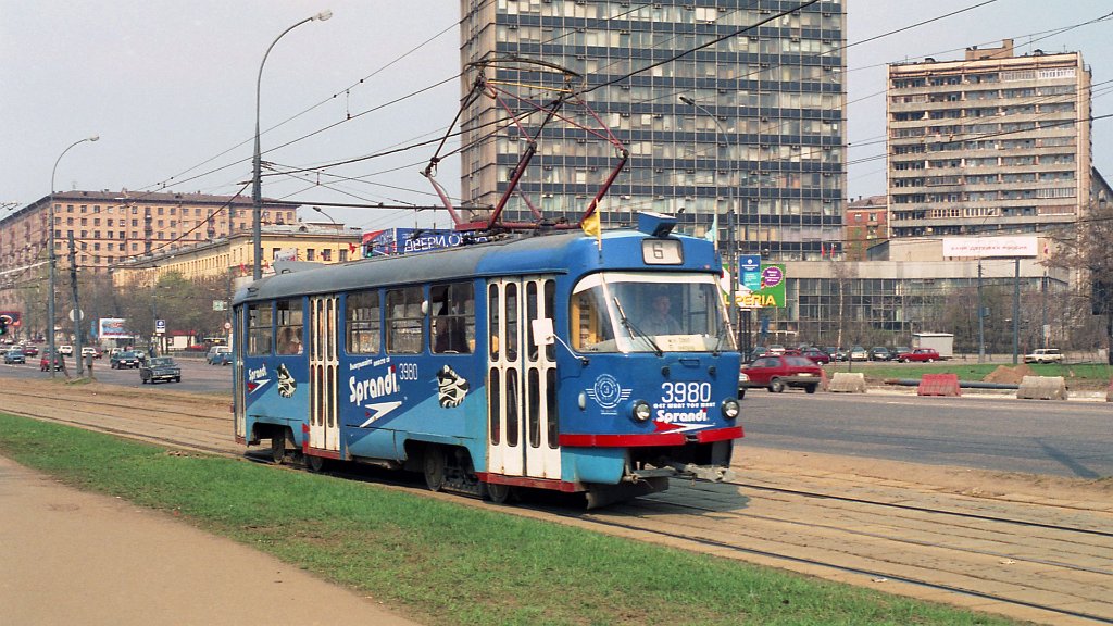 Москва, Tatra T3Т № 3980
