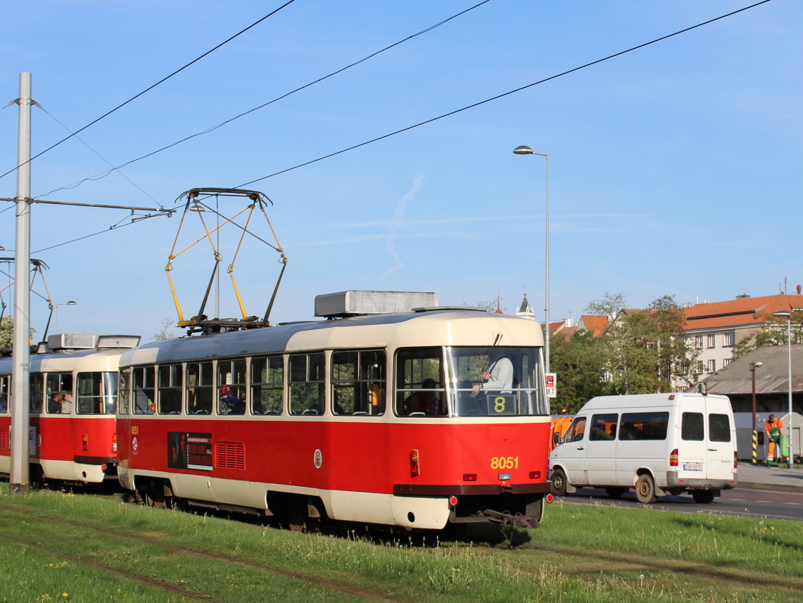 Прага, Tatra T3M2-DVC № 8051