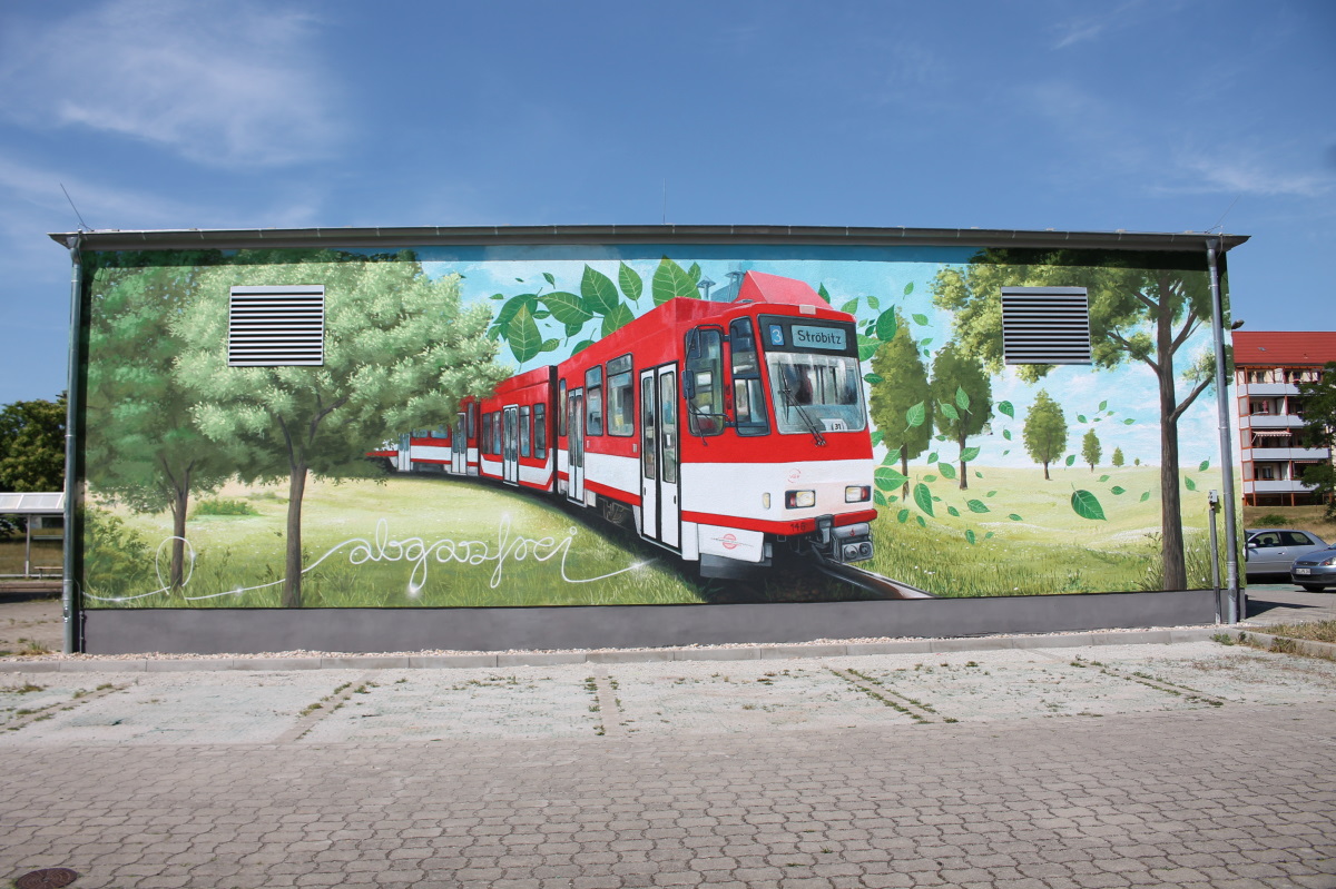 Cottbus — Trams in the art