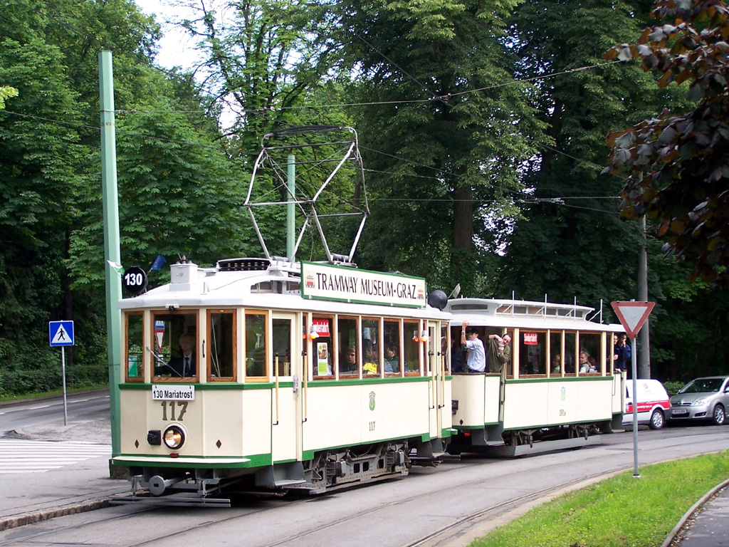 Graz, Graz 2-axle motor car № 117; Graz — 130 Jahre Strassenbahn Graz