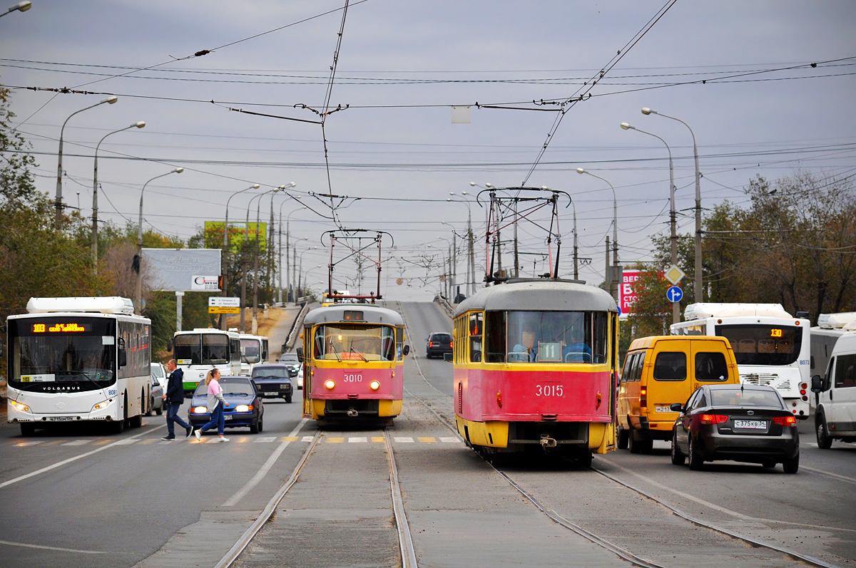 Wołgograd, Tatra T3SU (2-door) Nr 3015; Wołgograd, Tatra T3SU (2-door) Nr 3010