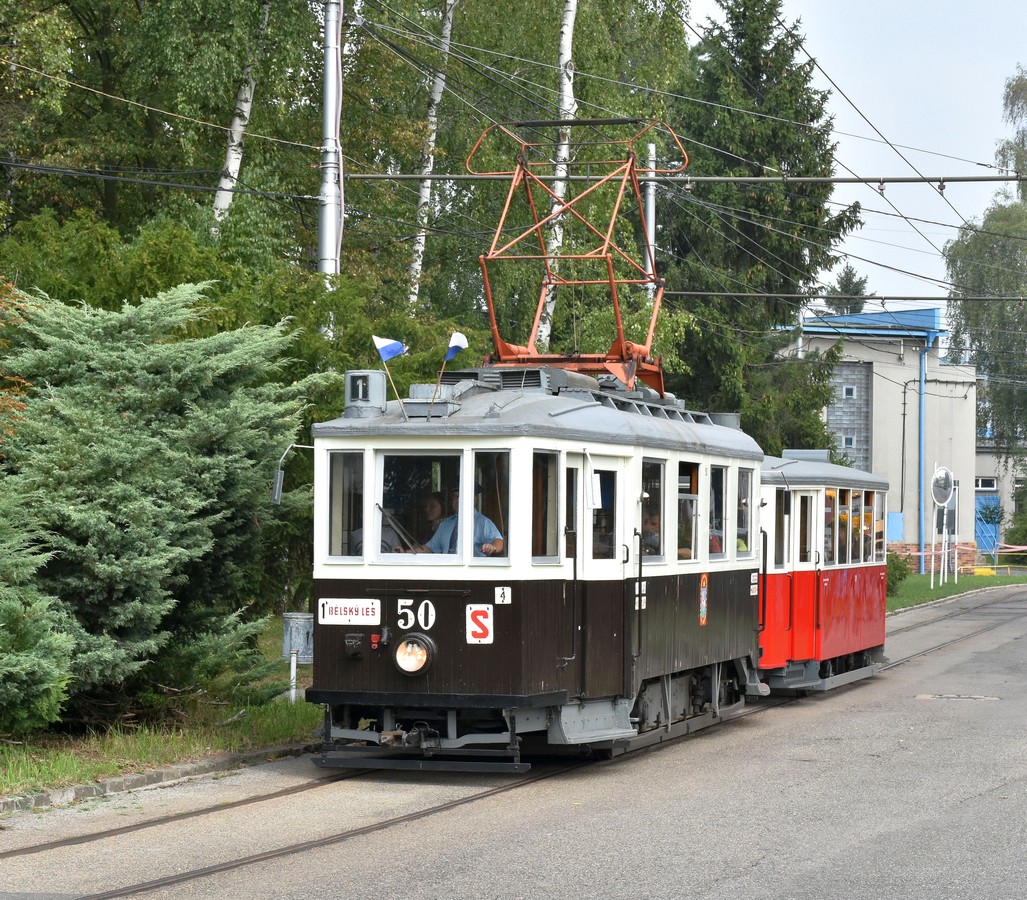 Ostrava, KPS 2-axle motor car № 50; Ostrava — Ostrava public transport workers' day 2018