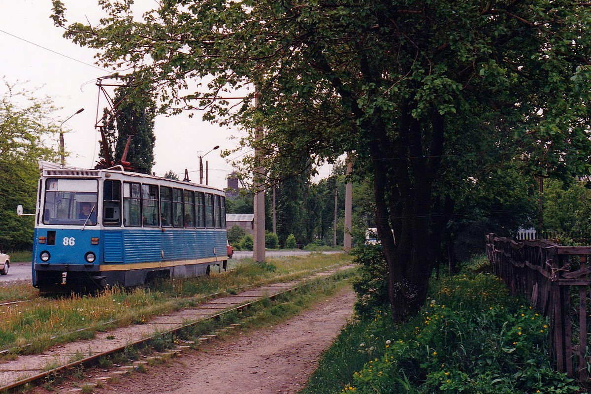 Стаханов, 71-605 (КТМ-5М3) № 86; Стаханов — Поездка в трамвайном вагоне № 86 (20.05.1998)