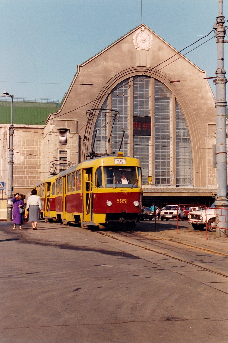 Kijów, Tatra T3SU Nr 5951; Kijów — Historical photos; Kijów — Tramway lines: Closed lines