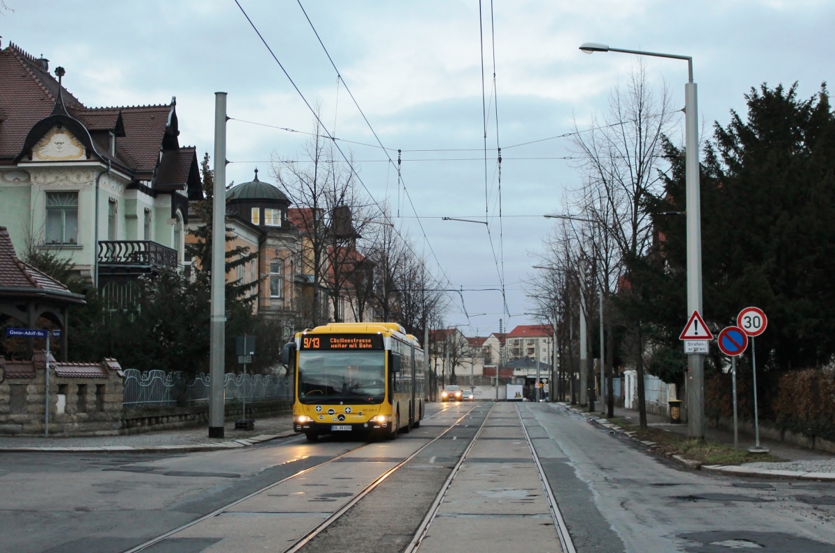 Dresden — Remains of former tram tracks