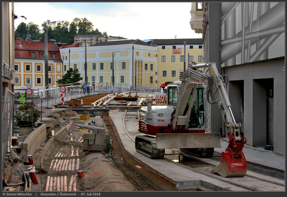 Гмунден - Форхдорф - Ламбах — Cтроительство связки Gmunden Strassenbahn — Traunseebahn