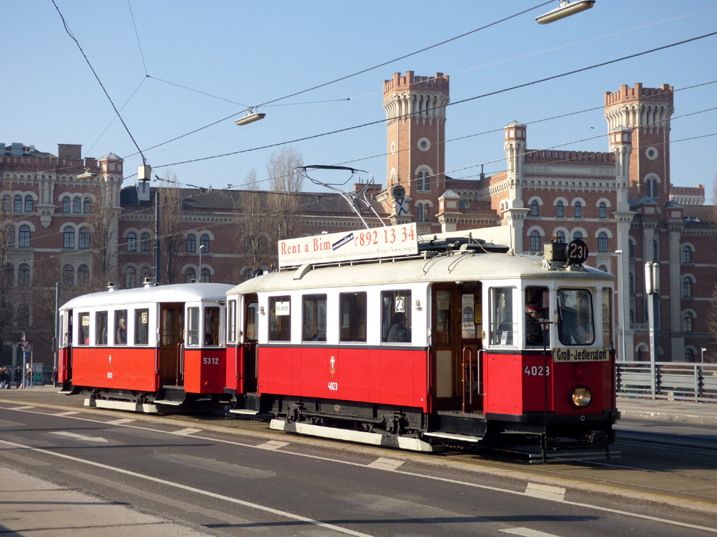 Вена, Graz Type M № 4023; Вена — 251. поездка VEF — 17.02.2019.