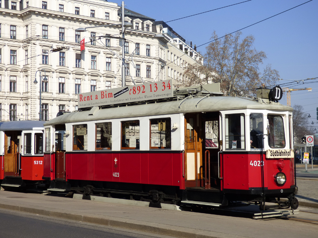 Viena, Graz Type M nr. 4023; Viena — 251. VEF-Sonderfahrt — 17.02.2019.